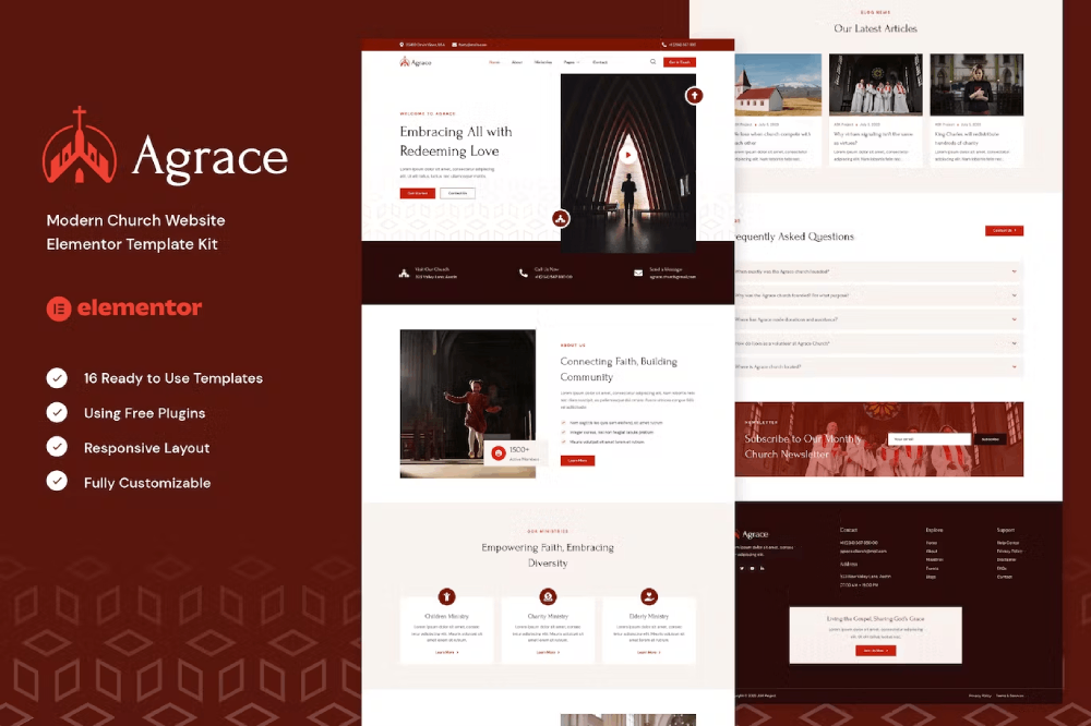 Agrace Modern Church Website