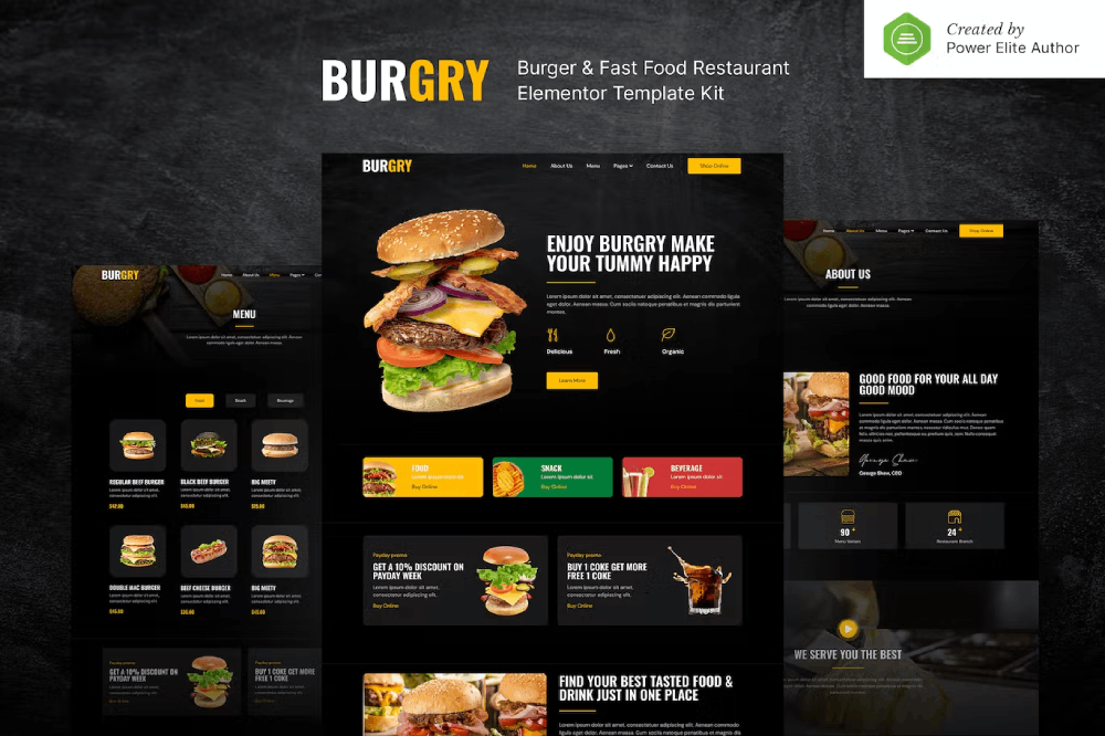 Burgry Burger Fast Food Restaurant