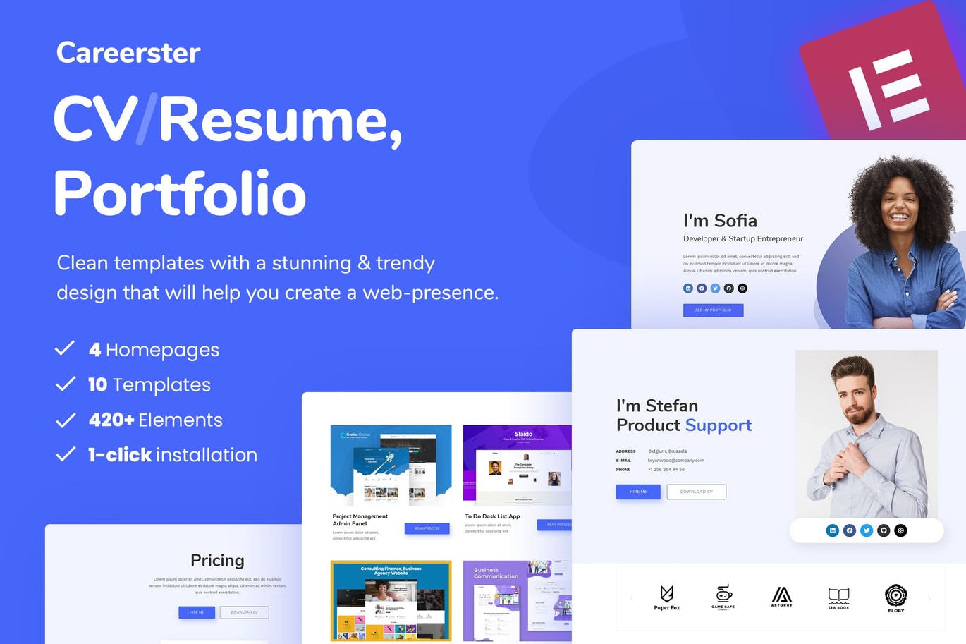 Careerster Cv Resume Elementor Templates