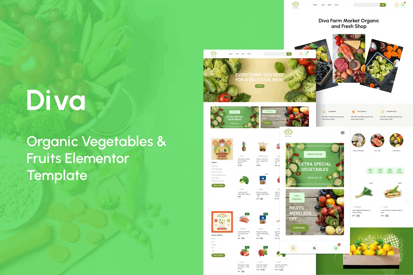Diva Organic Vegetables Fruits