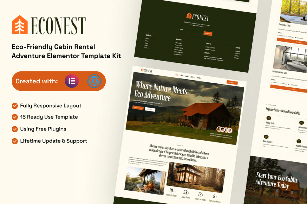 Econest Eco Friendly Cabin Rental Adventure