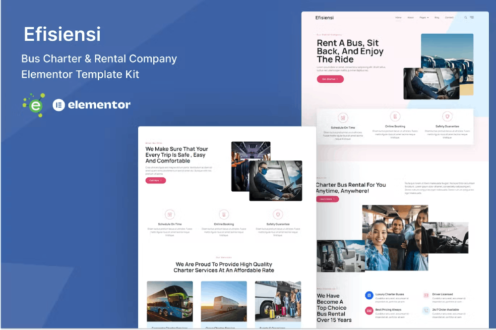 Efisiensi Bus Charter And Rental Company