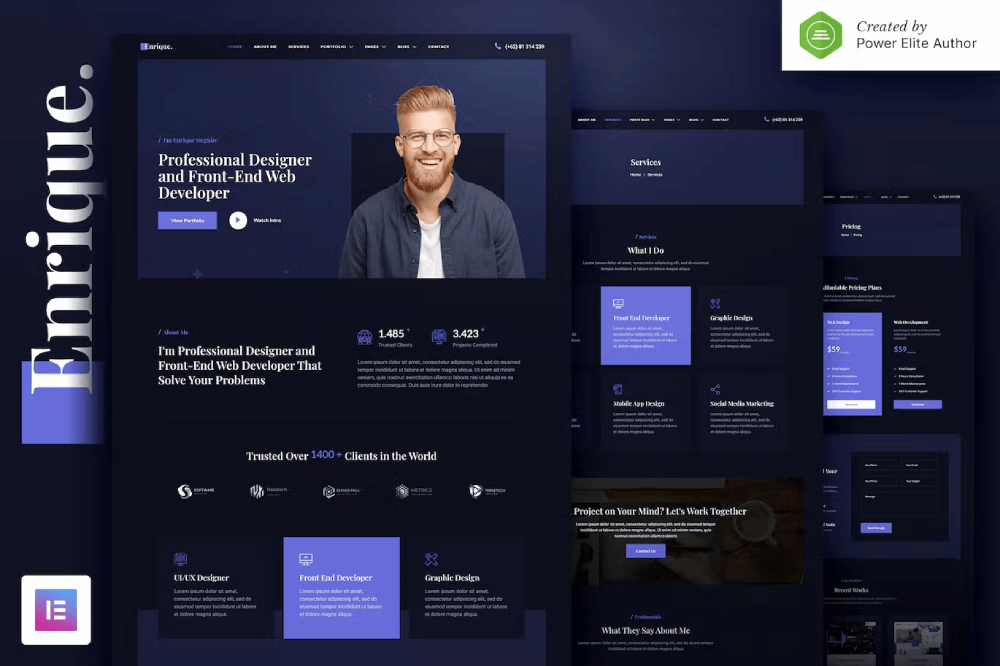 Enrique Personal Cv Resume Portfolio