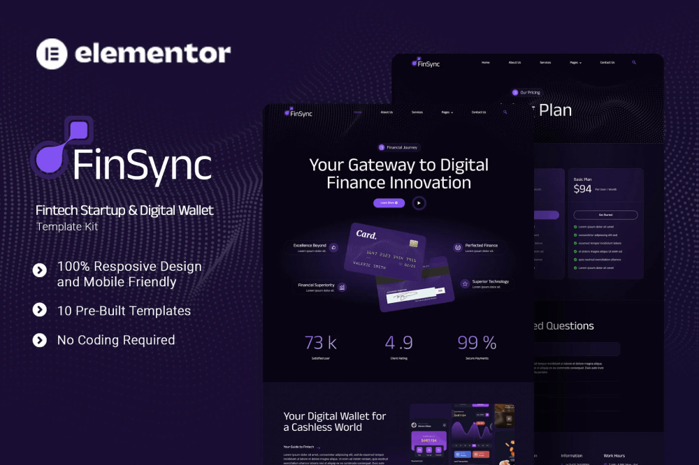 Finsync Fintech Startup Digital Wallet