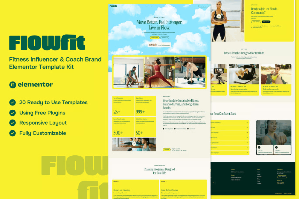 Flowfit Fitness Influencer Coach Brand