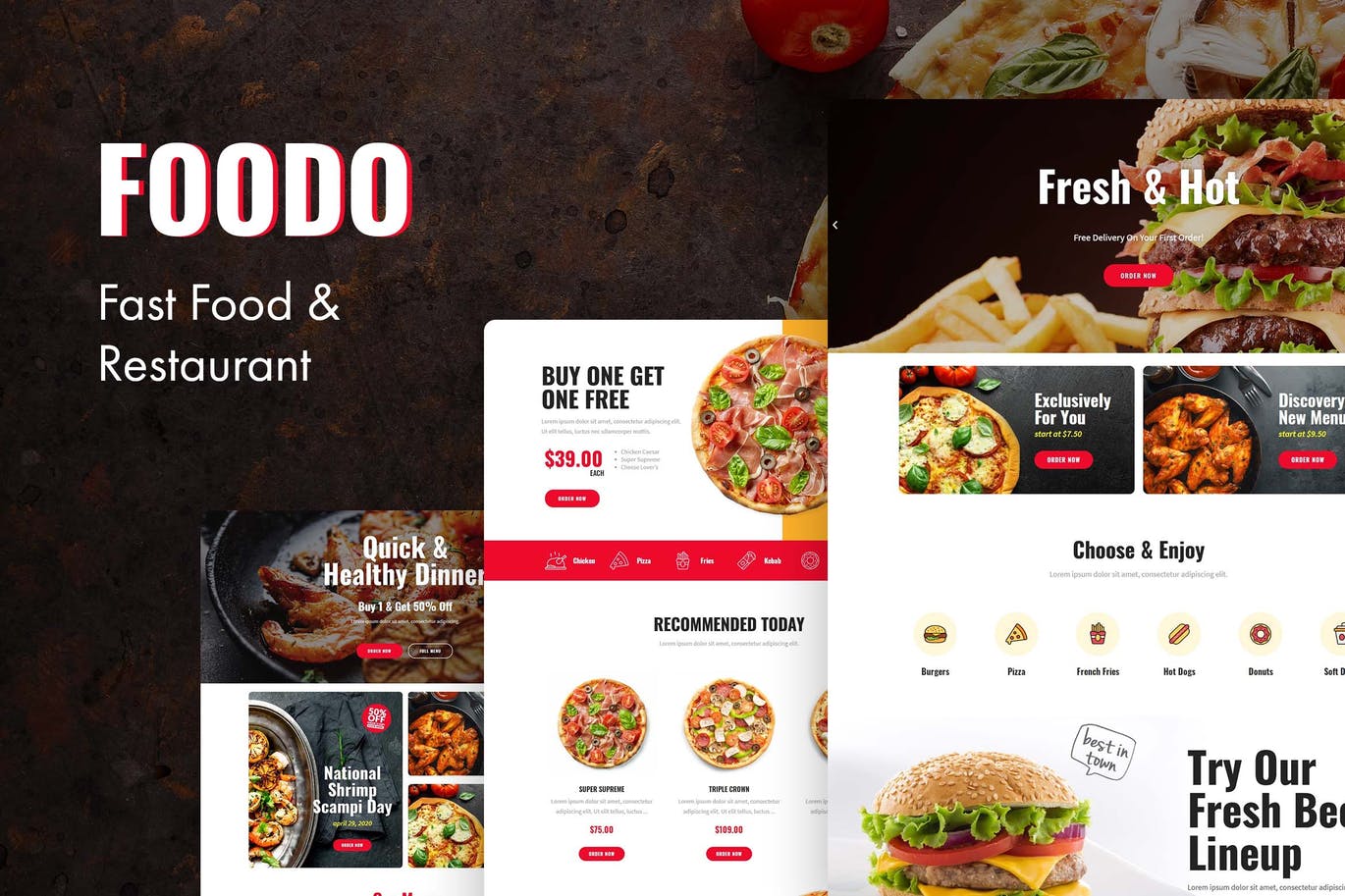 Food Fast Food Pizza Elementor Templates