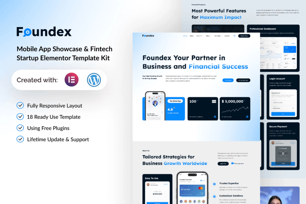 Foundex Mobile App Showcase Fintech Startup