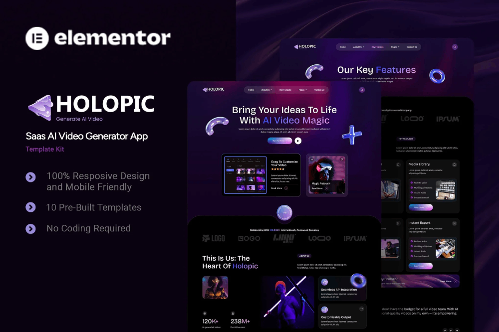 Holopic Saas Ai Generator App