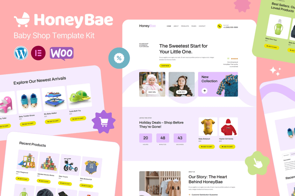 Honeybae Baby Shop Ecommerce