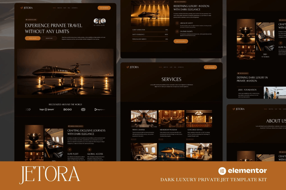 Jetora Dark Luxury Private Jet