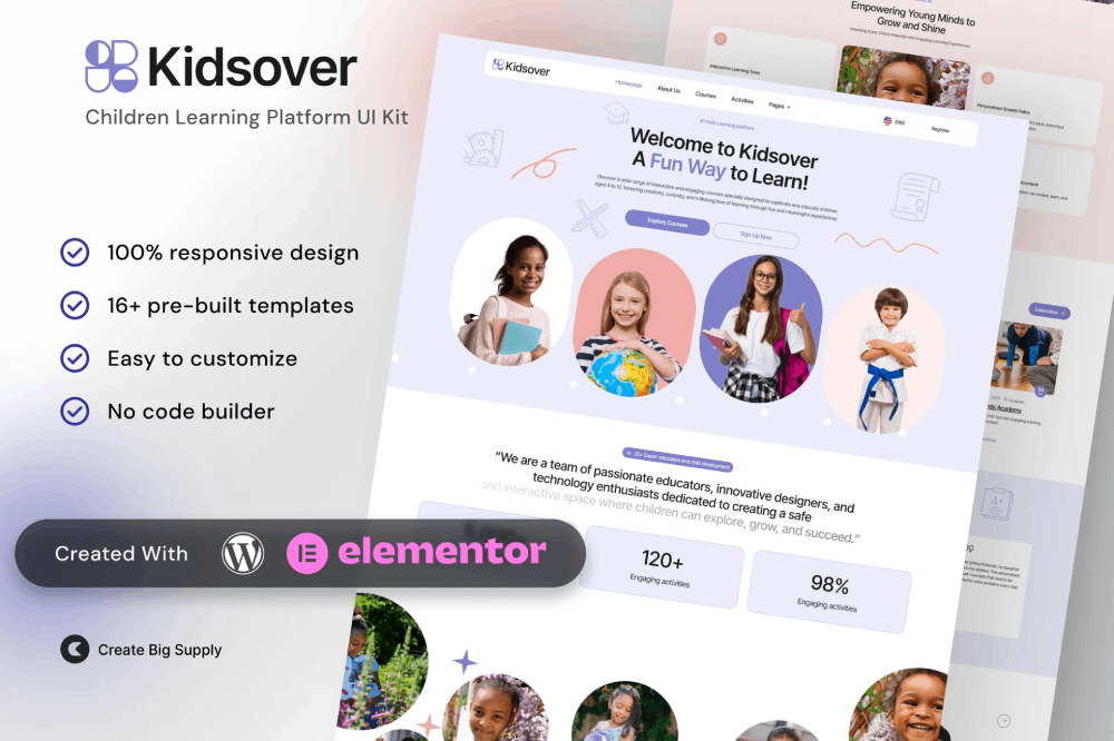 Kidsover Childrens Learning Platform