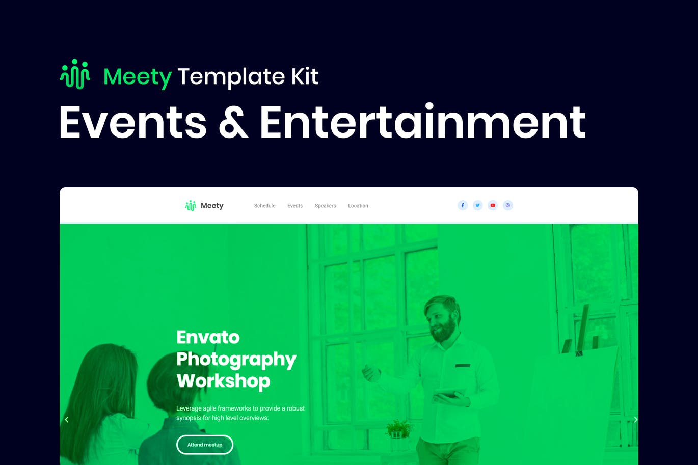 Meety Conference Meetup Template For WordPress