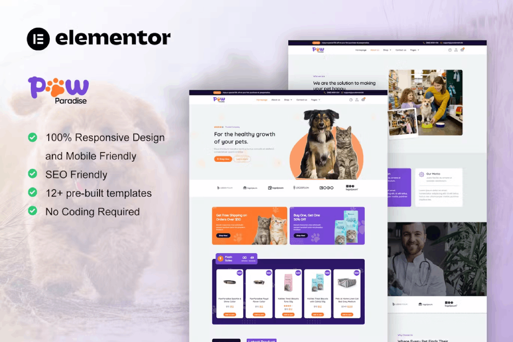 Pawparadise Woocommerce Pet Shop