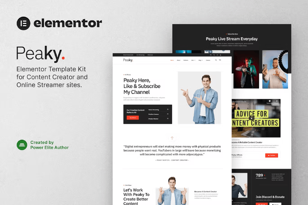 Peaky Content Creator Online Streamer