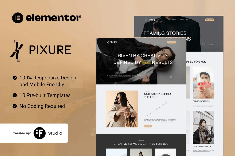 Pixure Minimalist Photography Portfolio Kit
