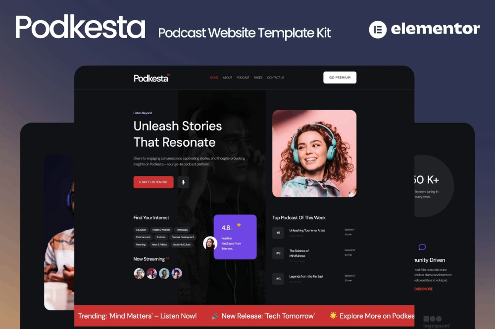 Podkesta Dark Theme Podcast
