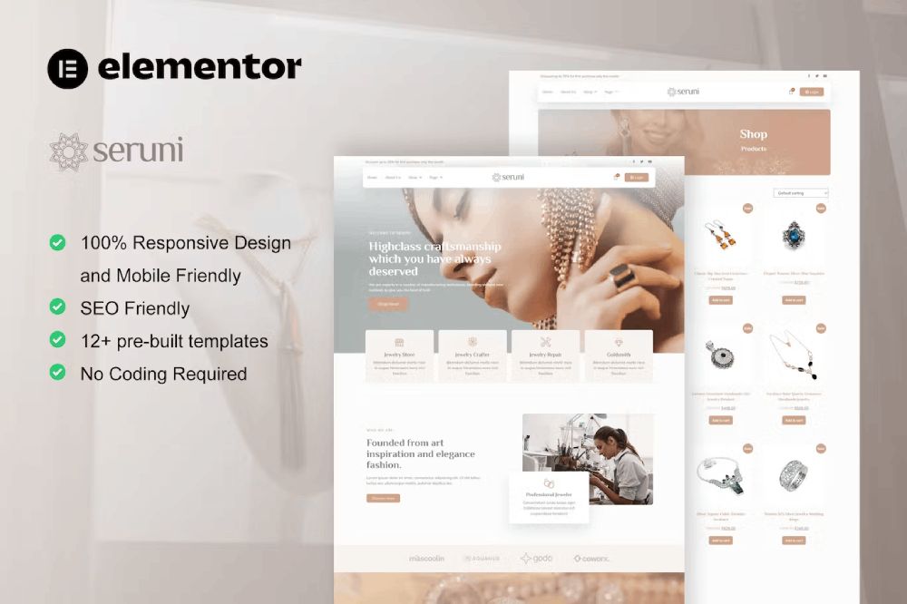 Seruni Jewelry Store Woocommerce