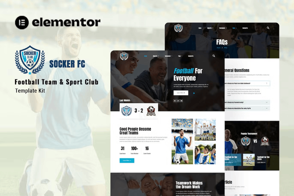 Socker Football Team Sports Club