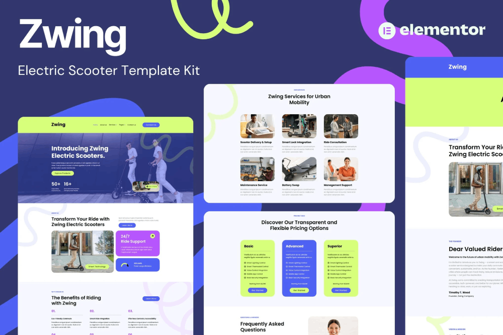 Zwing Electric Scooter Website
